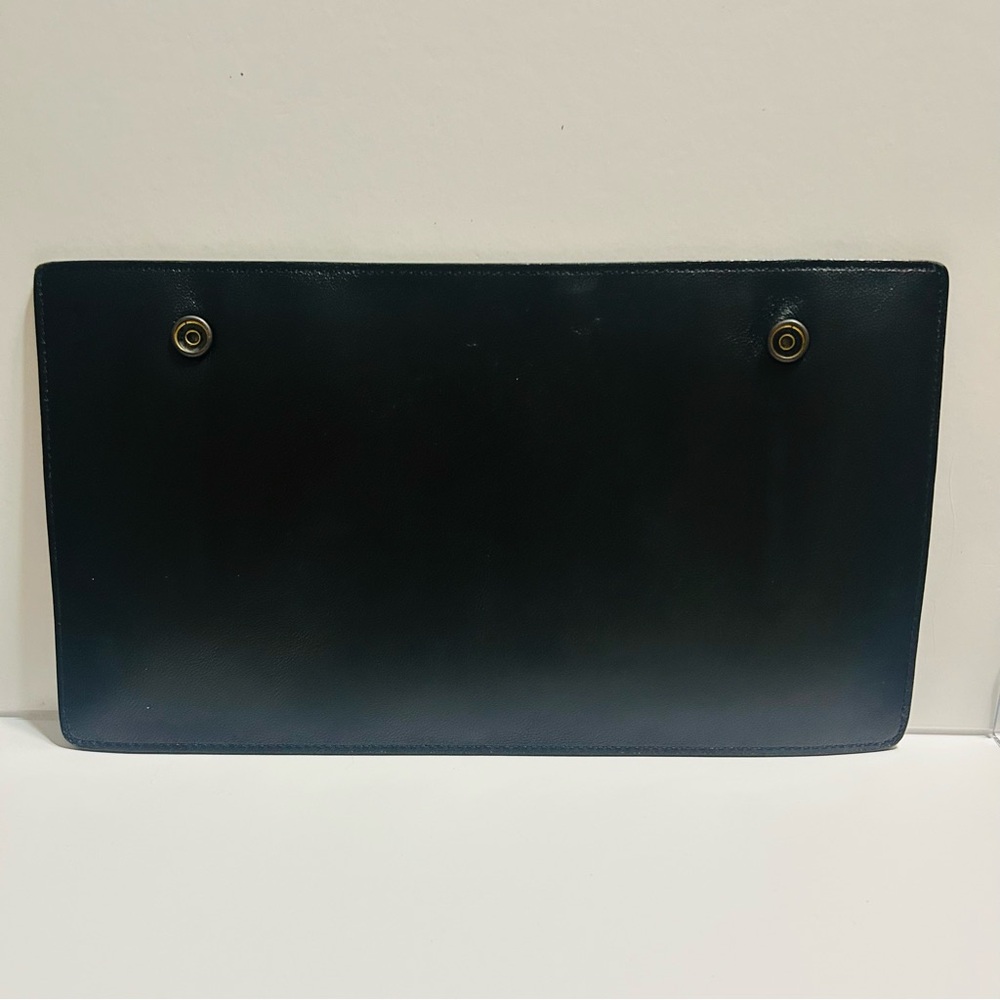 Jimmy Choo Black Leather Zip Pouch Clutch Made in Italy 12.25” - Picture 3 of 9